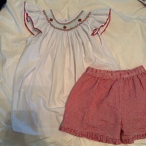 Smocked short set